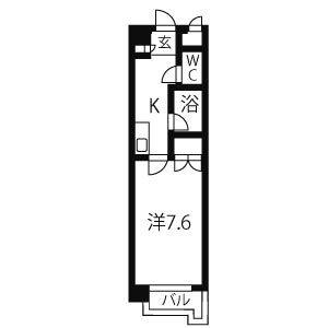 1K 間取り図