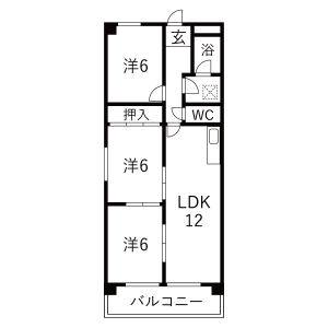3LDK 間取り図