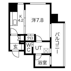 1LDK 間取り図