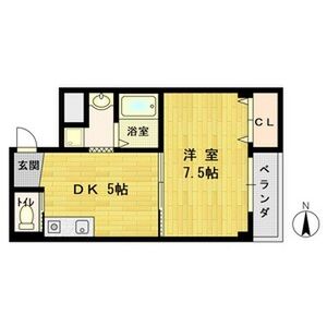 1DK 間取り図