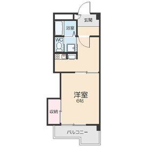 1DK 間取り図
