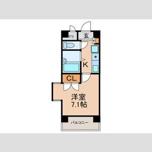 1K 間取り図