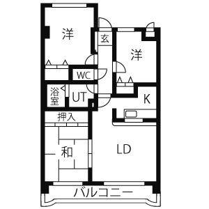 3LDK 間取り図