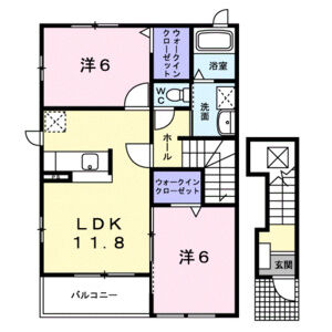 2LDK 間取り図