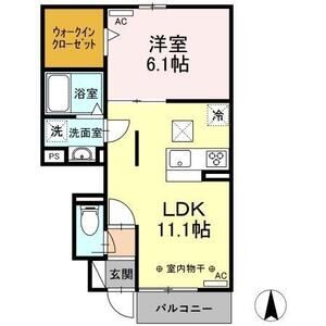 1LDK 間取り図