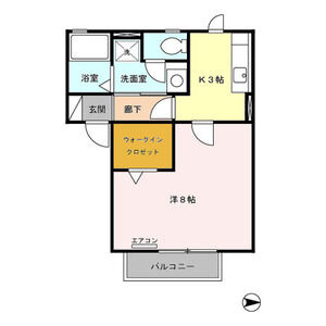 1K 間取り図
