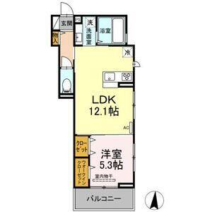 1LDK 間取り図