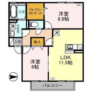2LDK 間取り図