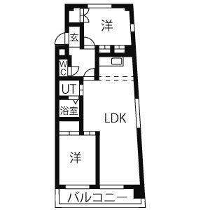 2LDK 間取り図