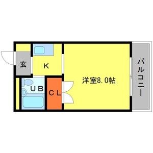 1K 間取り図