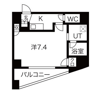 1K 間取り図