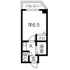 1K 間取り図