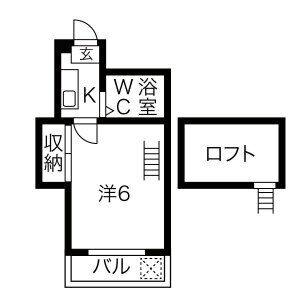 1K 間取り図