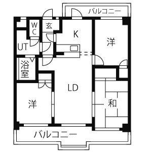 3LDK 間取り図