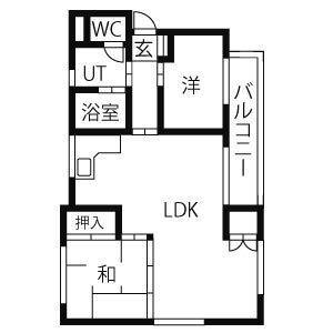 2LDK 間取り図