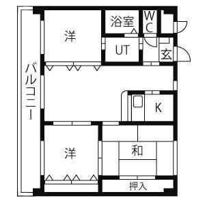 3DK 間取り図