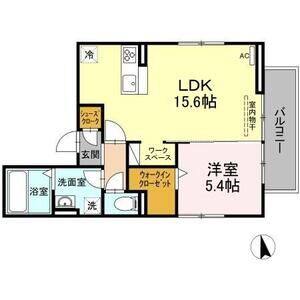 1LDK 間取り図