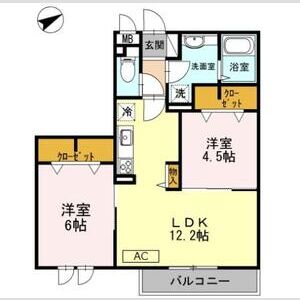 2LDK 間取り図
