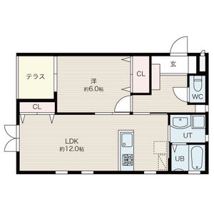 1LDK 間取り図