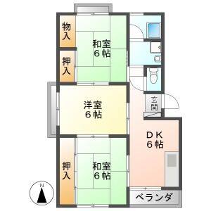 3DK 間取り図
