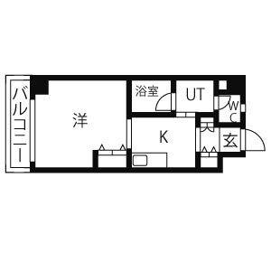 1K 間取り図