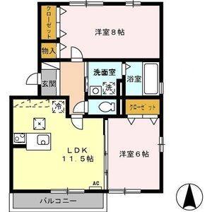 2LDK 間取り図