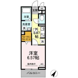 1K 間取り図