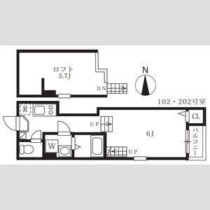1K 間取り図