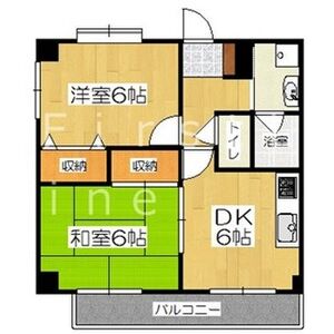 2DK 間取り図