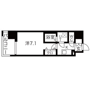 1K 間取り図