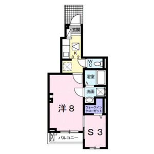 1K 間取り図