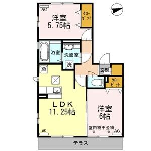 2LDK 間取り図