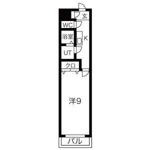 1K 間取り図