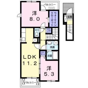 2LDK 間取り図