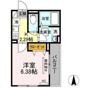 1K 間取り図