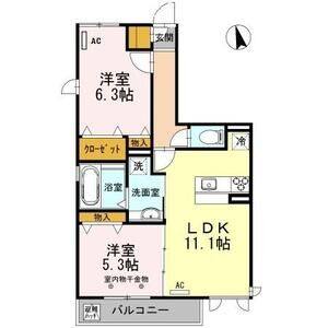 2LDK 間取り図
