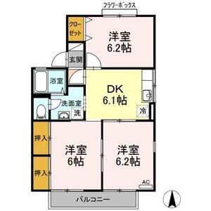 3DK 間取り図