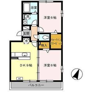 2DK 間取り図