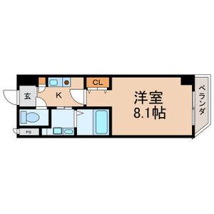 1K 間取り図