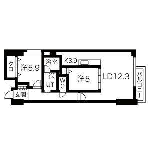 2LDK 間取り図