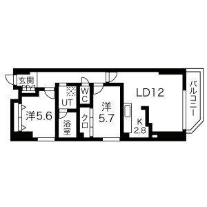 2LDK 間取り図