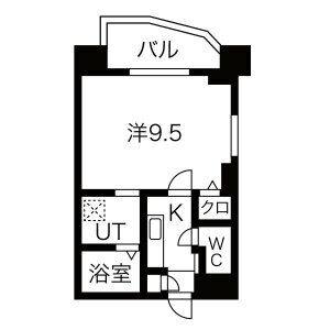 1K 間取り図
