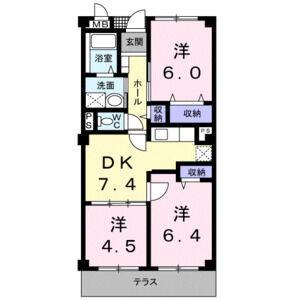 3DK 間取り図