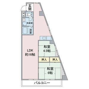 2LDK 間取り図