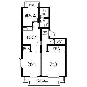 3DK 間取り図