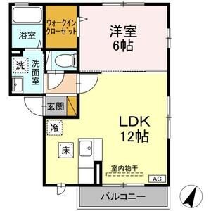 1LDK 間取り図