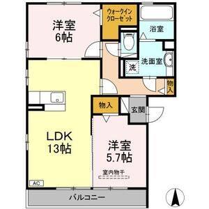 2LDK 間取り図