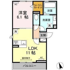 1LDK 間取り図