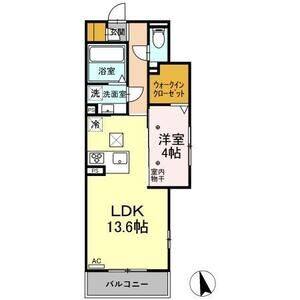 1LDK 間取り図