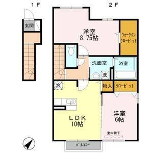 2LDK 間取り図